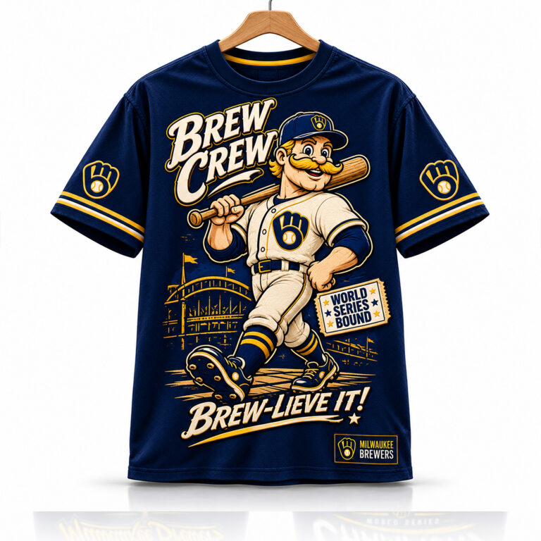 Milwaukee Brewers Merch Brew Lieve It World Series Bound 2026 T-Shirt Gift For Baseball Mens