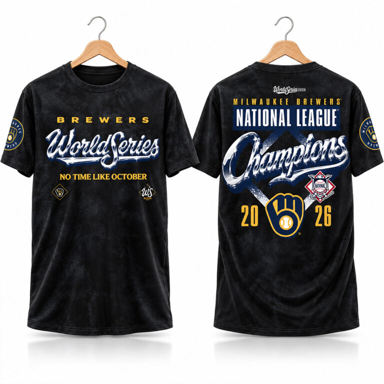 Milwaukee Brewers Merch World Series No Time Like October T-Shirt Gift For Fans Lovers
