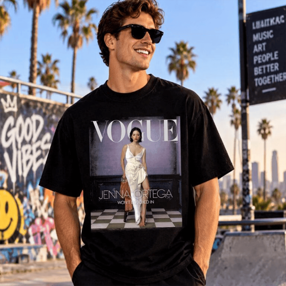 Jenna Ortega Merch Grace On Vogue Magazine Won’t Be Boxed For The November USA Cover T Shirt Gift Ideas