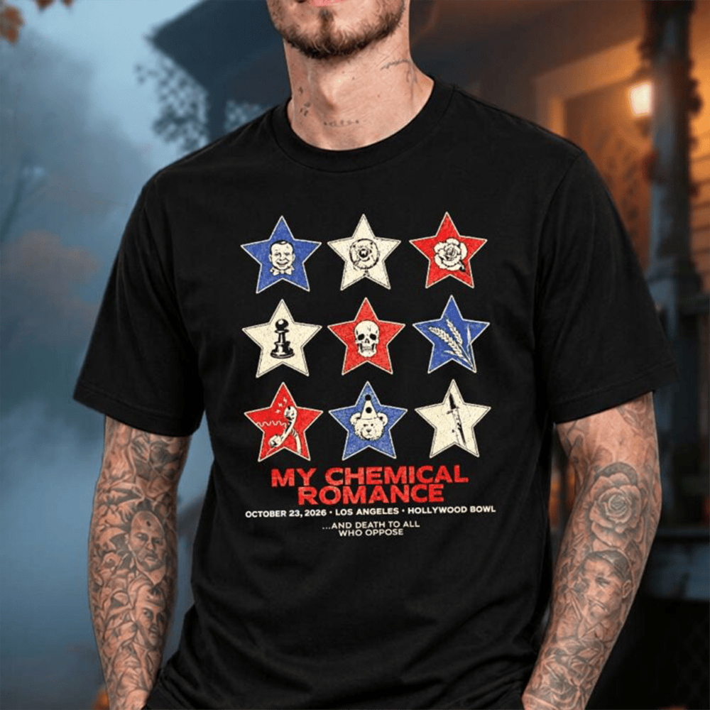 My Chemical Romance Merch Los Angeles CA Event At Hollywood Bowl In Los Angeles CA T-Shirt Tee Gift
