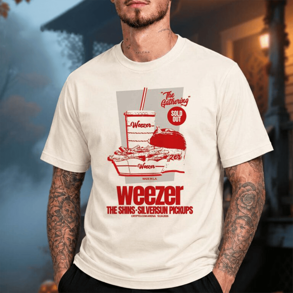 Weezer Merch Los Angeles CA Event Poster At Crypto.com Arena T-Shirt Gift For Alternative Rock Fans