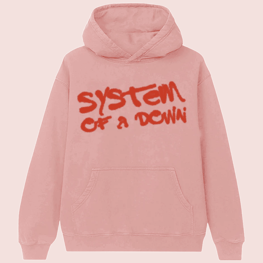 System Of A Down Merch System Of A Down Puff Script Hoodie Heavy Metal Lovers Gift Ideas