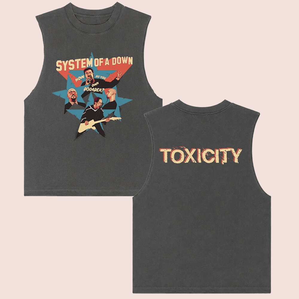 System Of A Down Merch System Of A Down Disorder Cut-Off Tank Top Gift For Nu Metal Enthusiasts