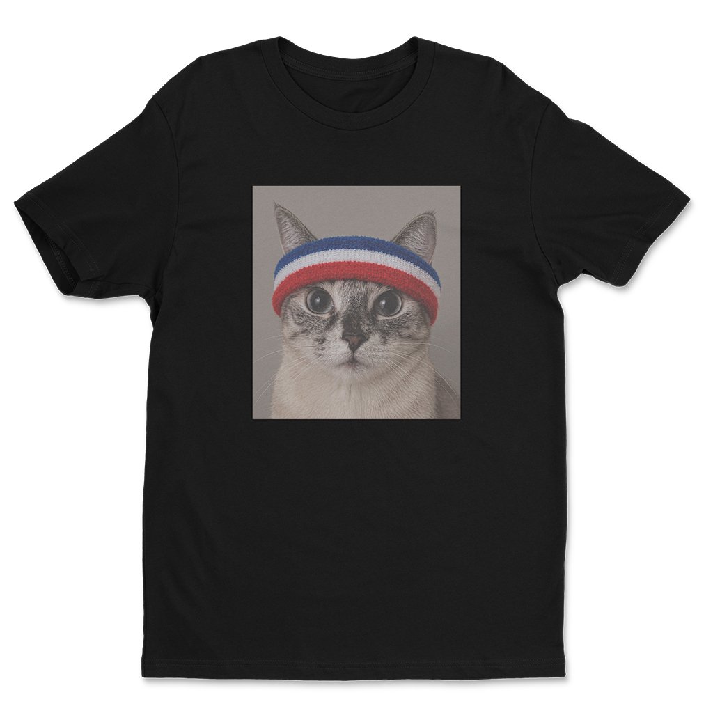 Cat With Terry Headband T-Shirt Jack Pizza Movie Apparel Gift For Cat Lovers