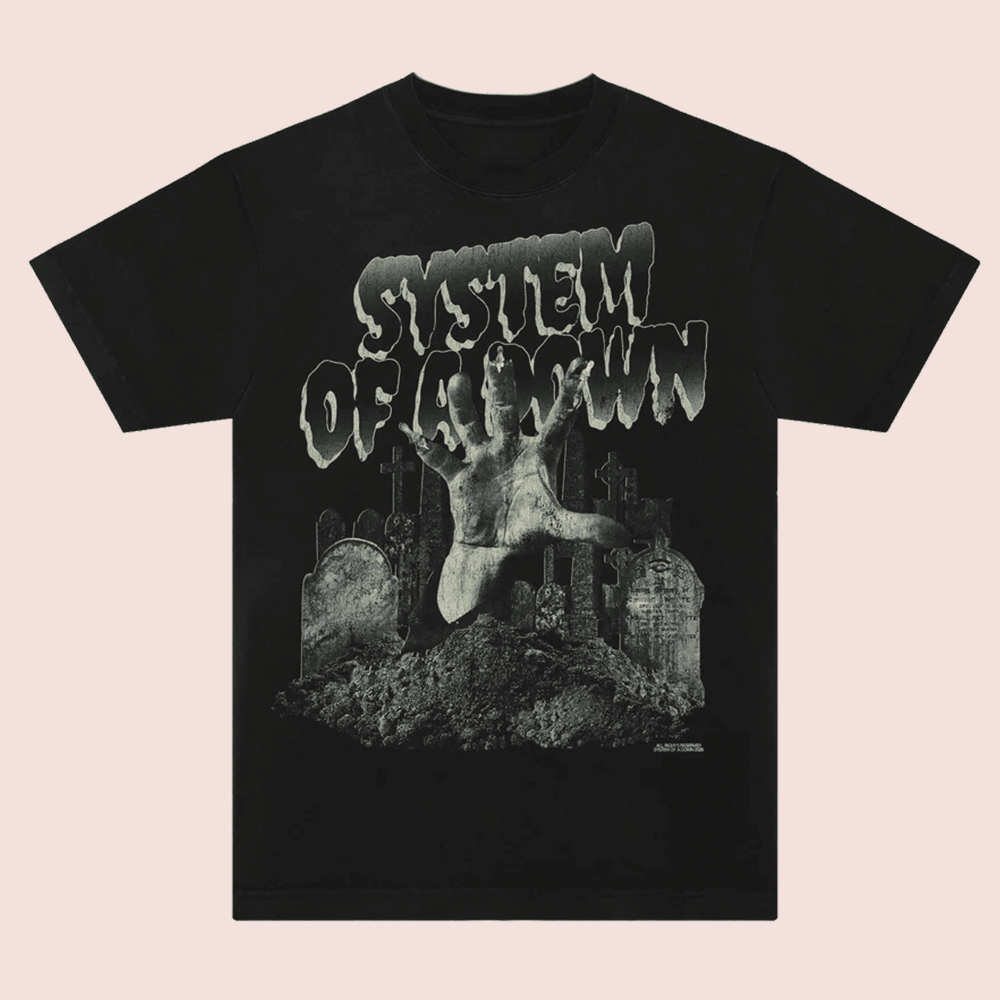 System Of A Down Merch System Of A Down SOAD Zombie Hand Graveyard T-Shirt Gift For Die Hard Fans