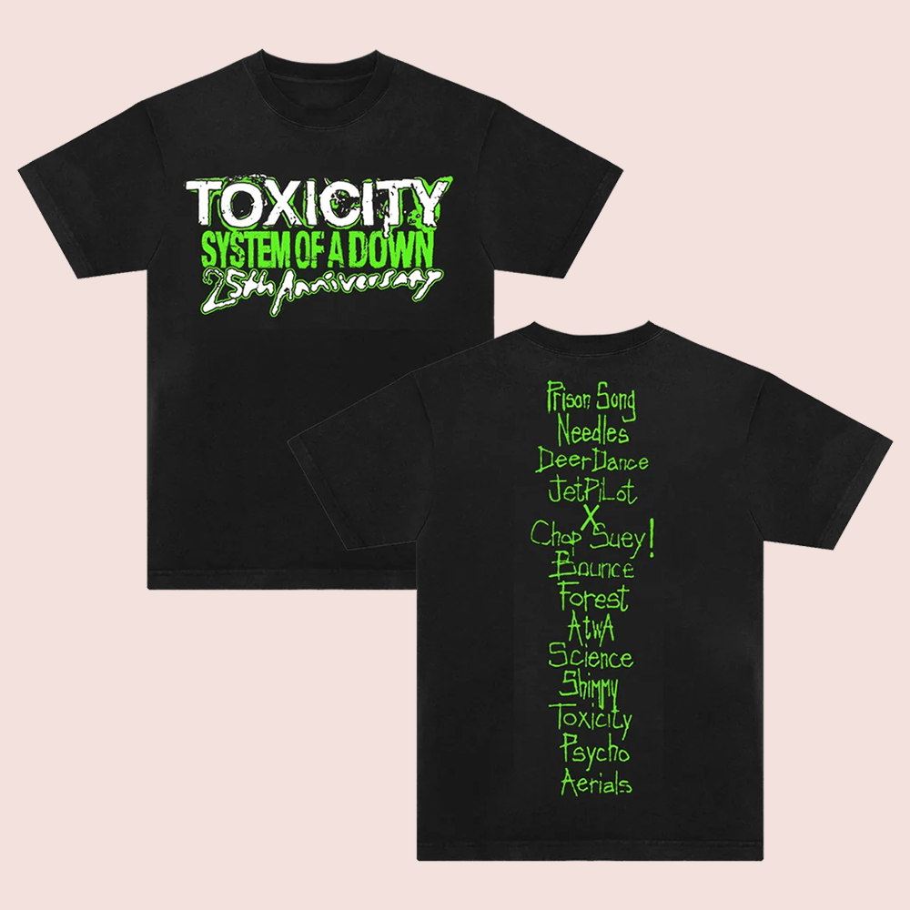System Of A Down Merch System Of A Down Toxicity 25 Tracklist T-Shirt Gift For Music Lovers