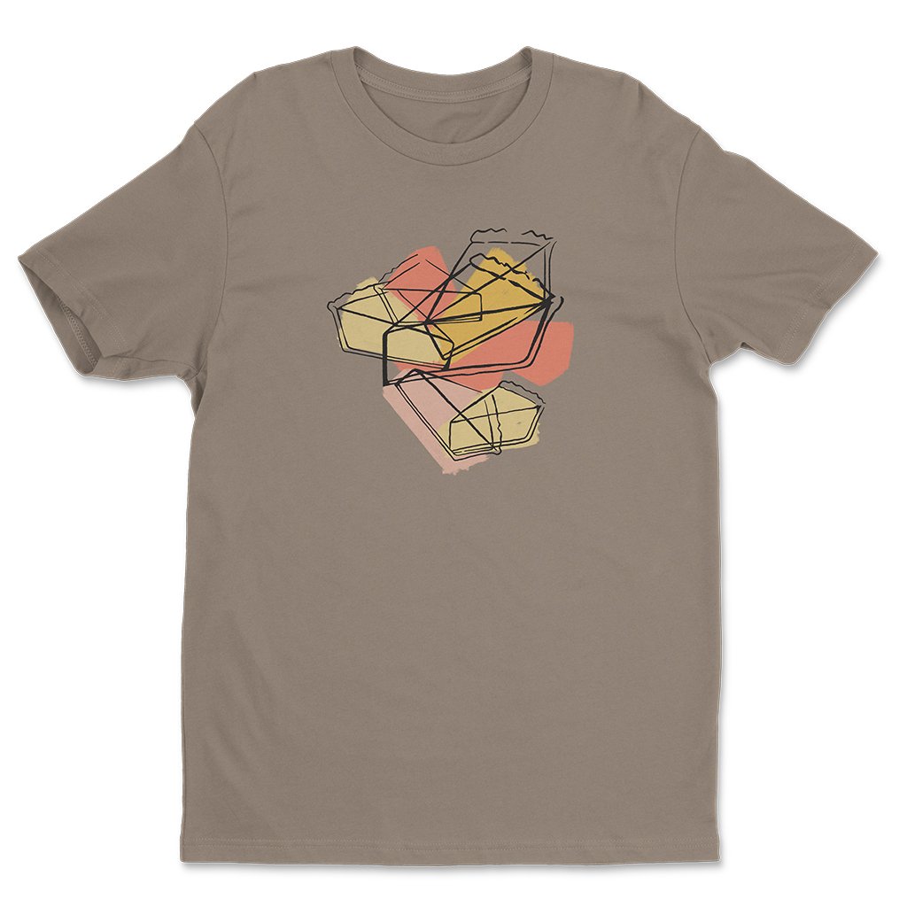 Abstract Cake Slice Line Art T-Shirt Andre Petrescu Cosmopolis Clothing Best Tee Gift