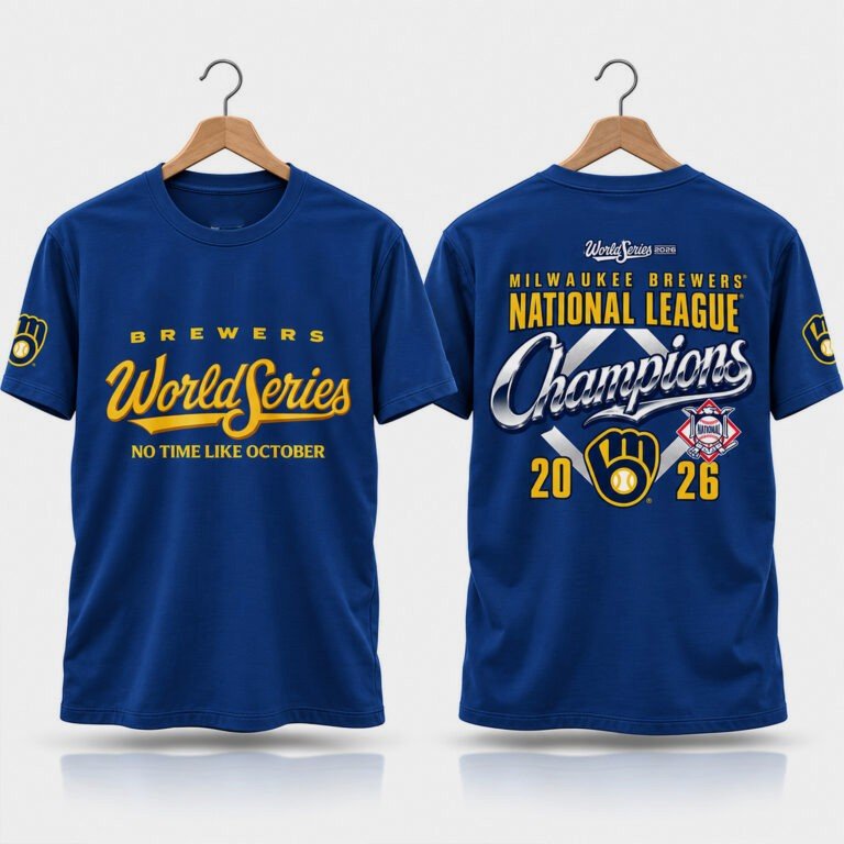 Milwaukee Brewers Merch No Time Like October 2026 T-Shirt Baseball Fans Tee Gift For Dad