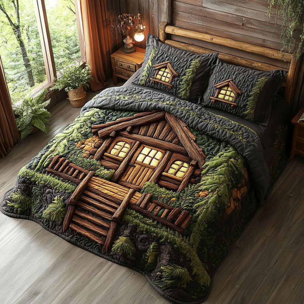 Rustic Ridge Quilted Bedding Set Cottage Bedroom Bedspread Set Gift For Mom