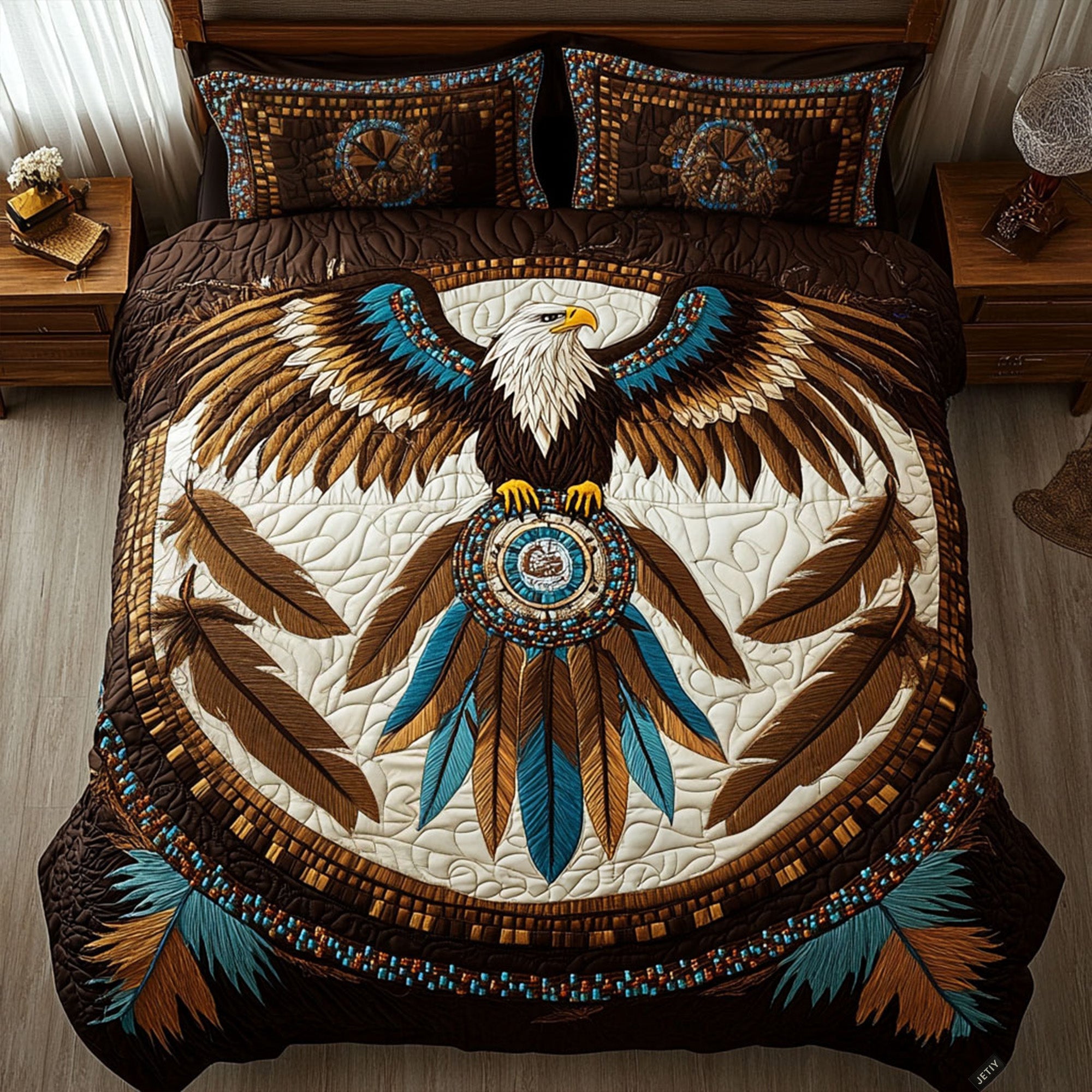 Guardian Of Dreams Quilted Bedding Set Cozy Bedroom Bedspread Set Gift For Her