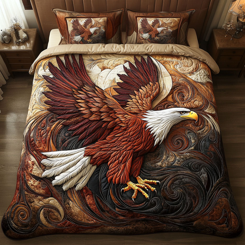 Brave Rise Quilted Bedding Set Rustic Home Bedspread Set Bedroom Decor Gift