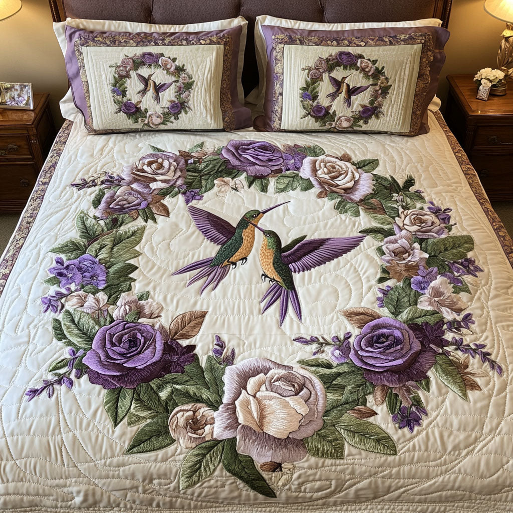 Heartbeat Harmony Quilted Bedding Set Cozy Bedroom Bedspread Set Home Decor Gift
