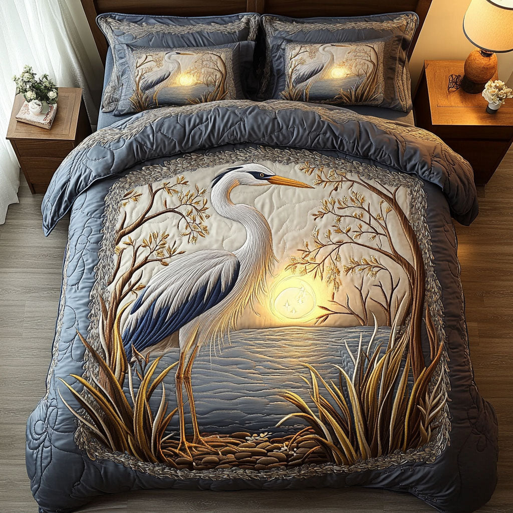 River Elegance Quilted Bedding Set Cottage Bedroom Bedspread Set Home Decor Gift