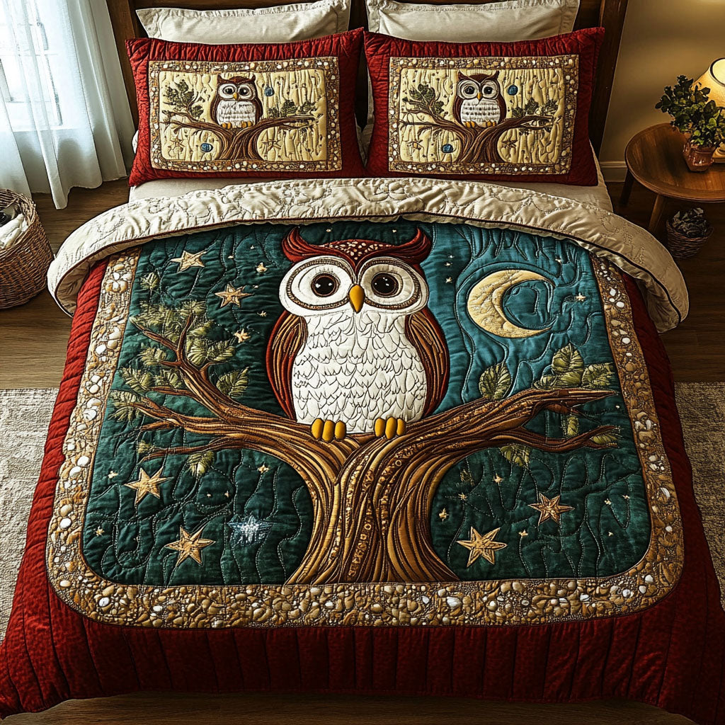 Feathered Wisdom Quilted Bedding Set Chicken Lover Bedspread Set Chicken Lover Gift