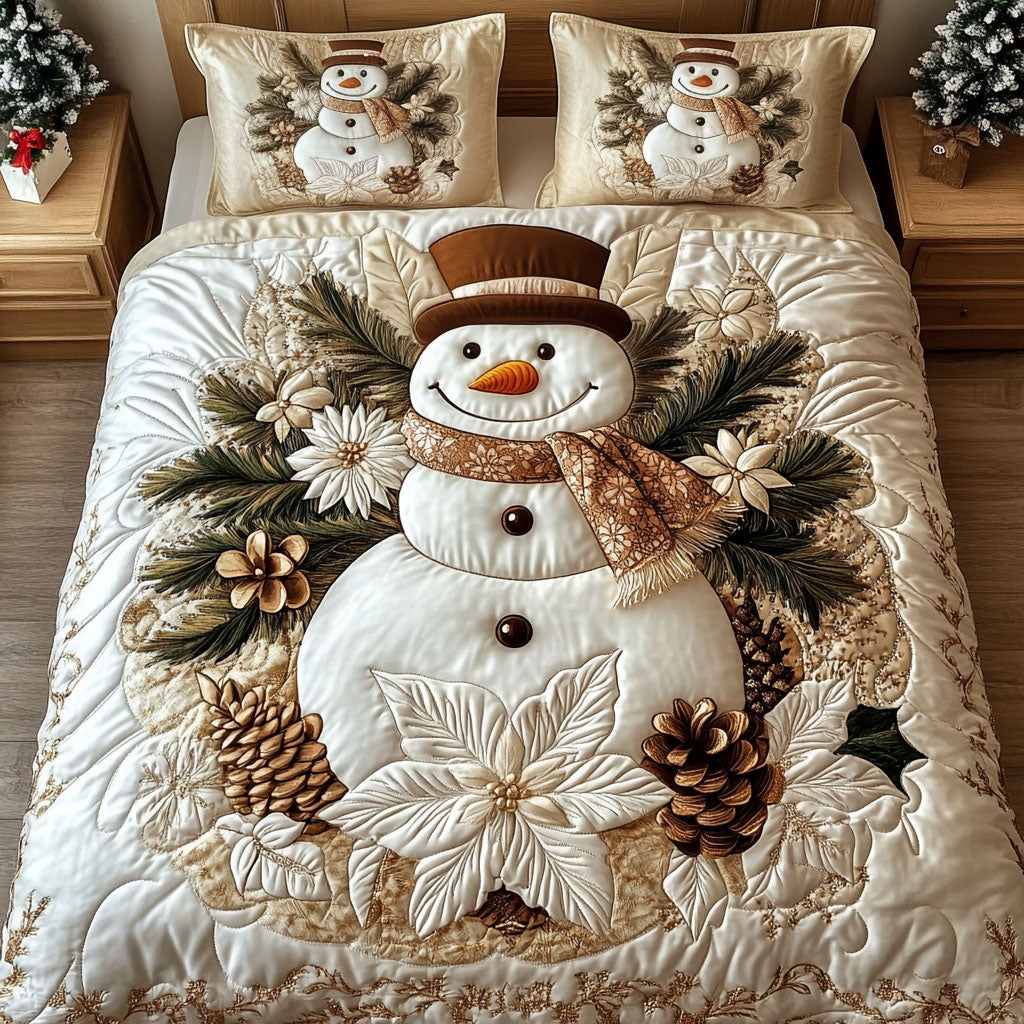 Shimmering Tranquility Quilted Bedding Set Rustic Home Bedspread Set Gift
