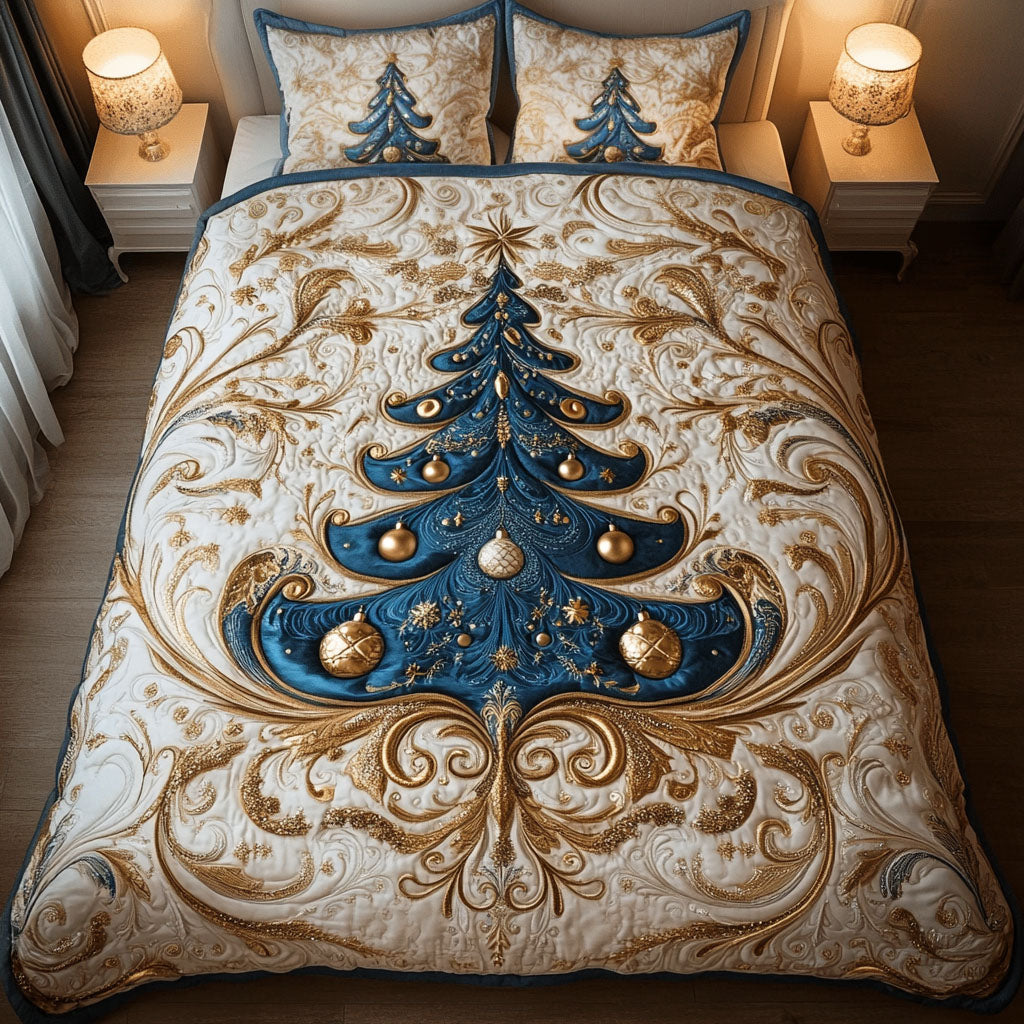 Golden Tree Magic Quilted Bedding Set Farmhouse Bedroom Bedspread Set Gift