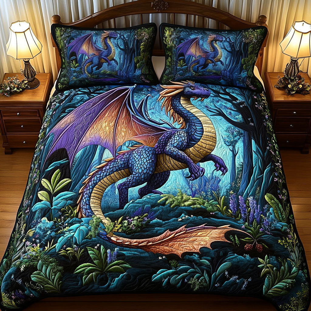 Enchanted Wings Quilted Bedding Set Garden Bird Bedspread Set Gift For Mom