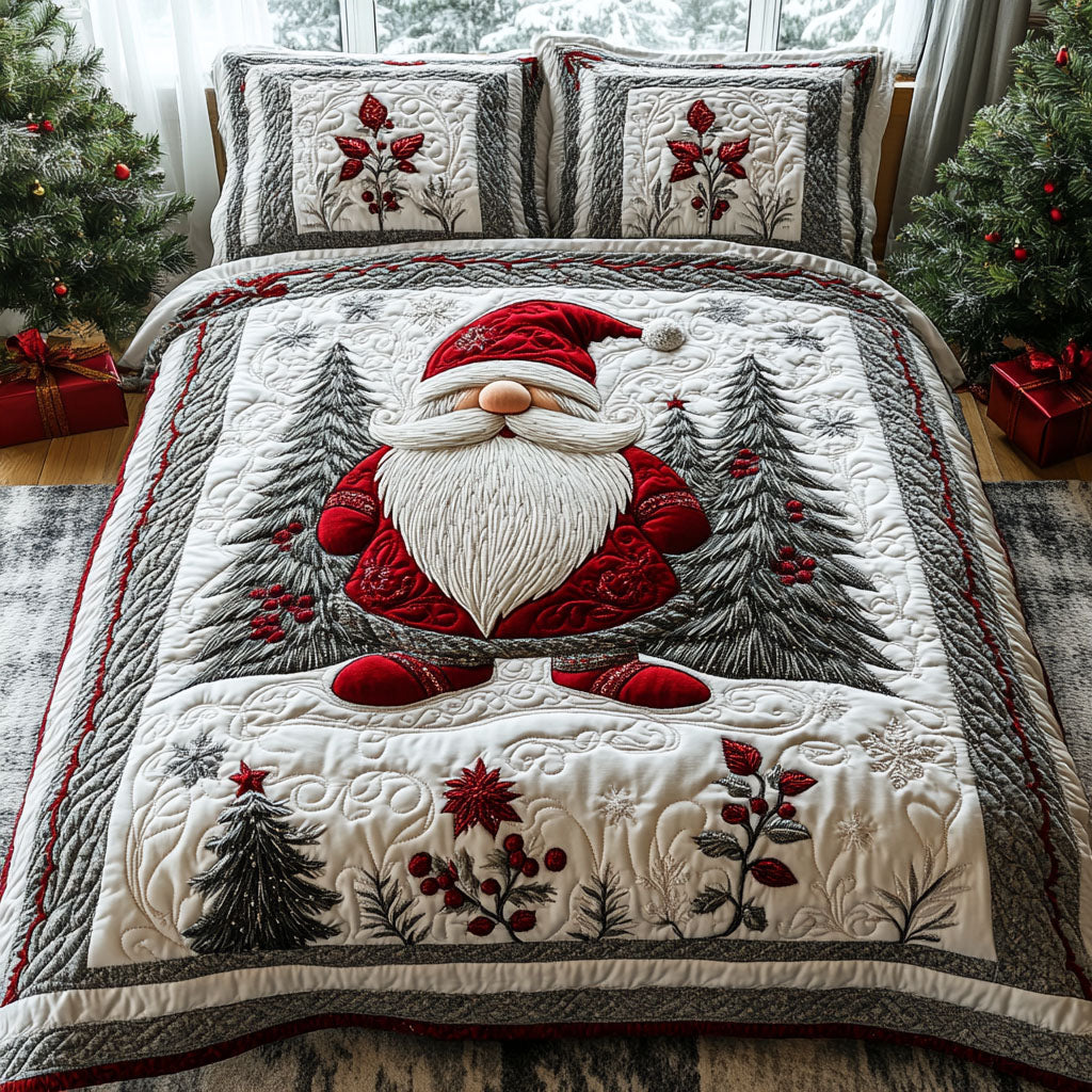 Yuletide Serenity Quilted Bedding Set Farmhouse Christmas Bedspread Set Xmas Gift For Mom