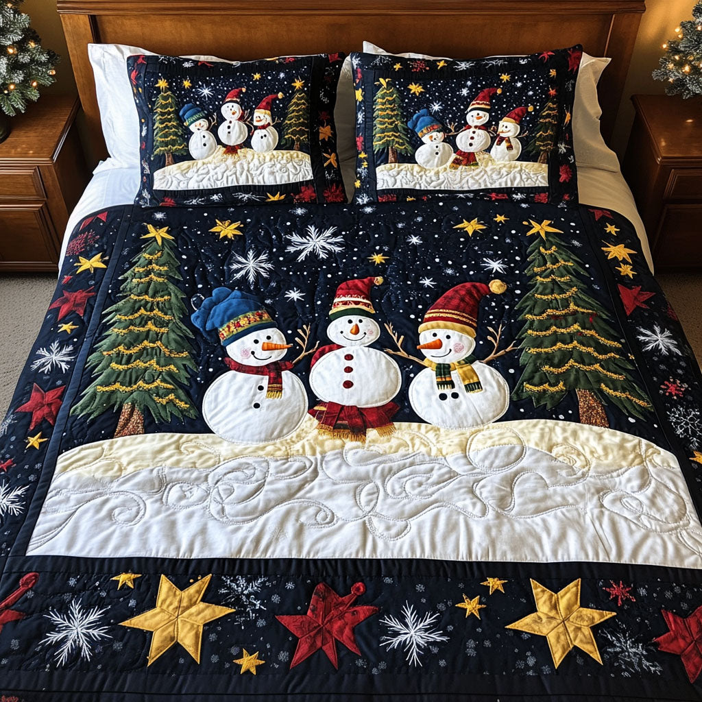 Christmas Cheer Chariot Quilted Bedding Set Vintage Truck Bedspread Set Farmhouse Gift