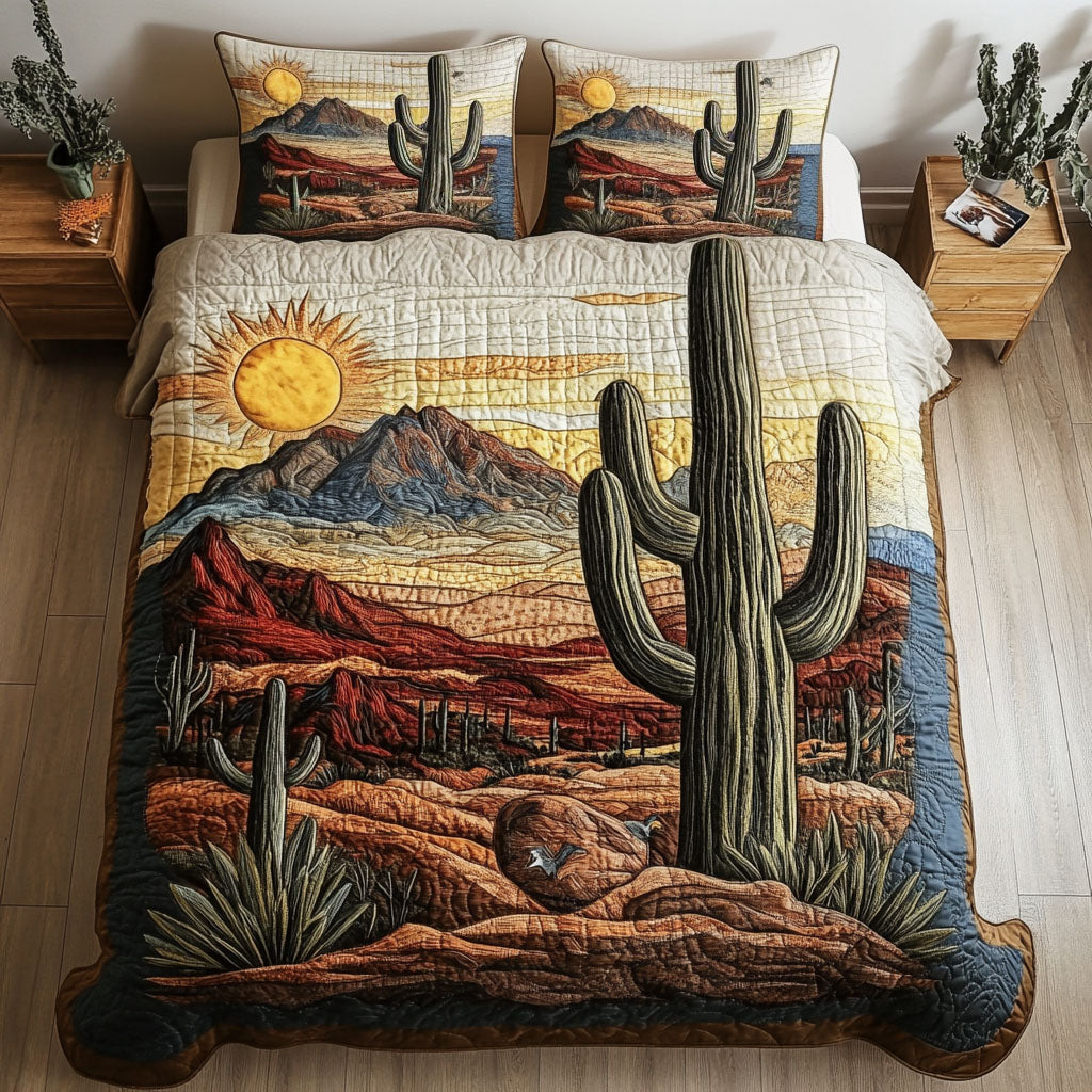 Western Skies Quilted Bedding Set Cowboy Boots Bedspread Set Gift For Cowboys