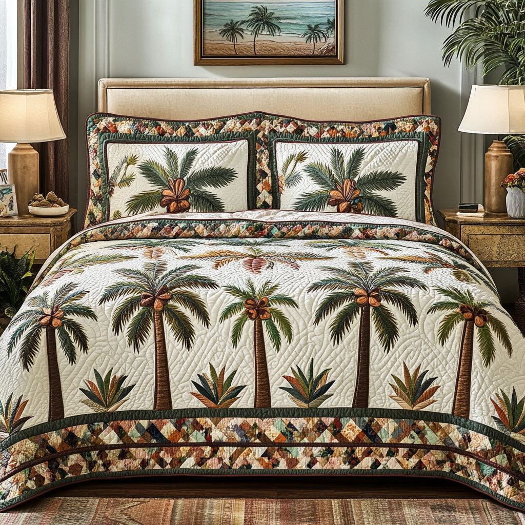 Tropic Touch Quilted Bedding Set Aloha Hawaii Bedspread Set Hawaii Lover Gift