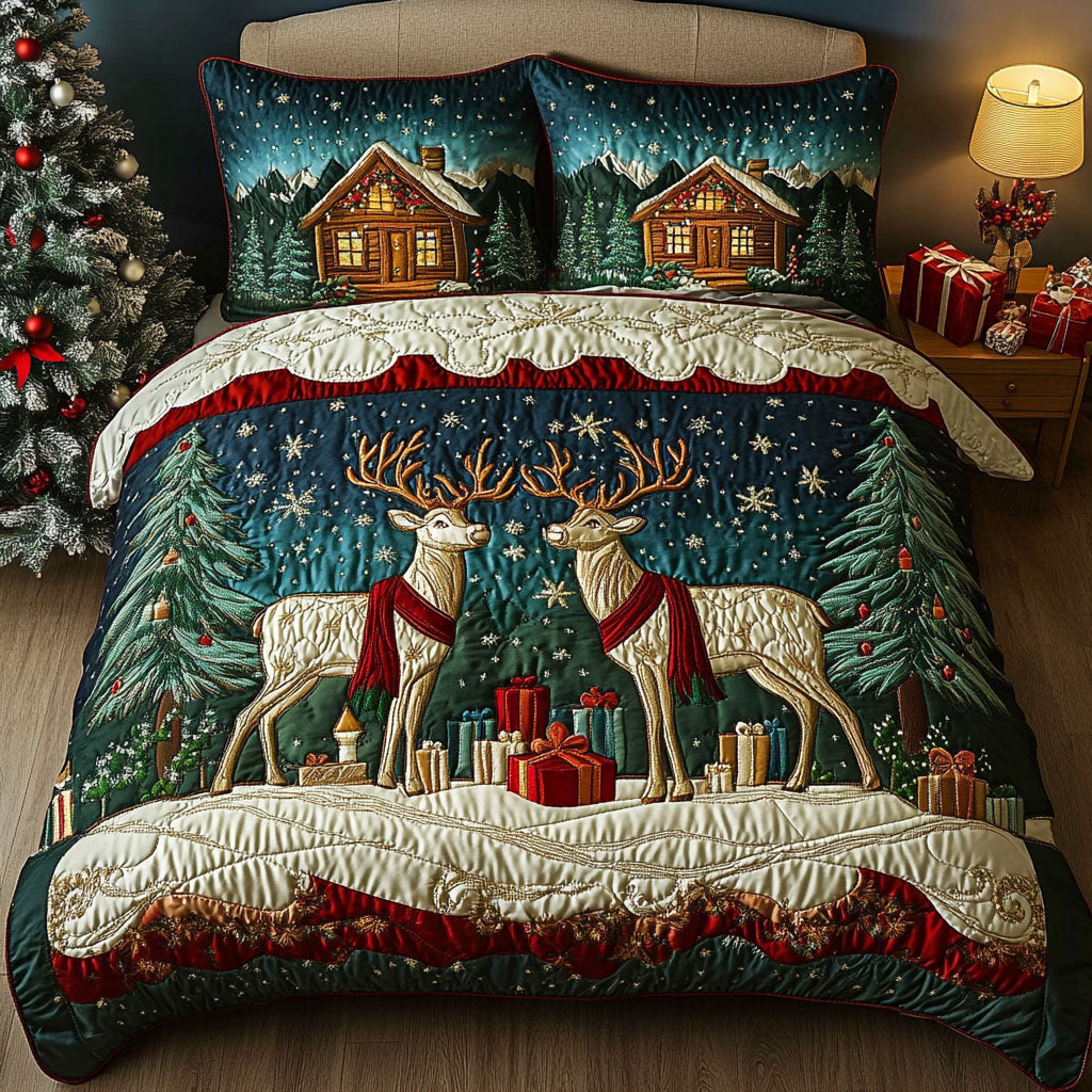Winter Prance Quilted Bedding Set Western Horse Bedspread Set Cowgirl Gift