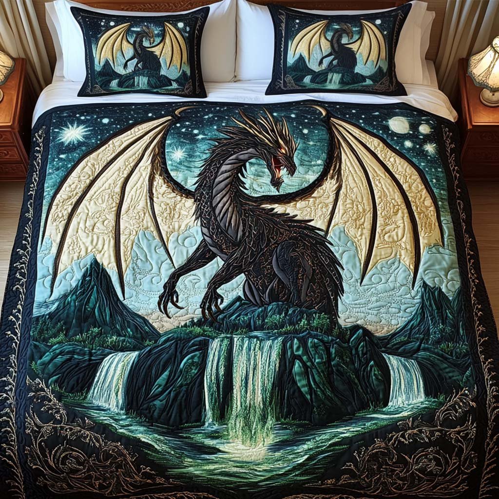 Celestial Shadow Quilted Bedding Set Cottage Bedroom Bedspread Set Bedroom Decor Gift