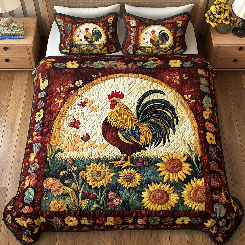 Barnyard Beauty Quilted Bedding Set Country Farmhouse Bedspread Set Country Home Gift
