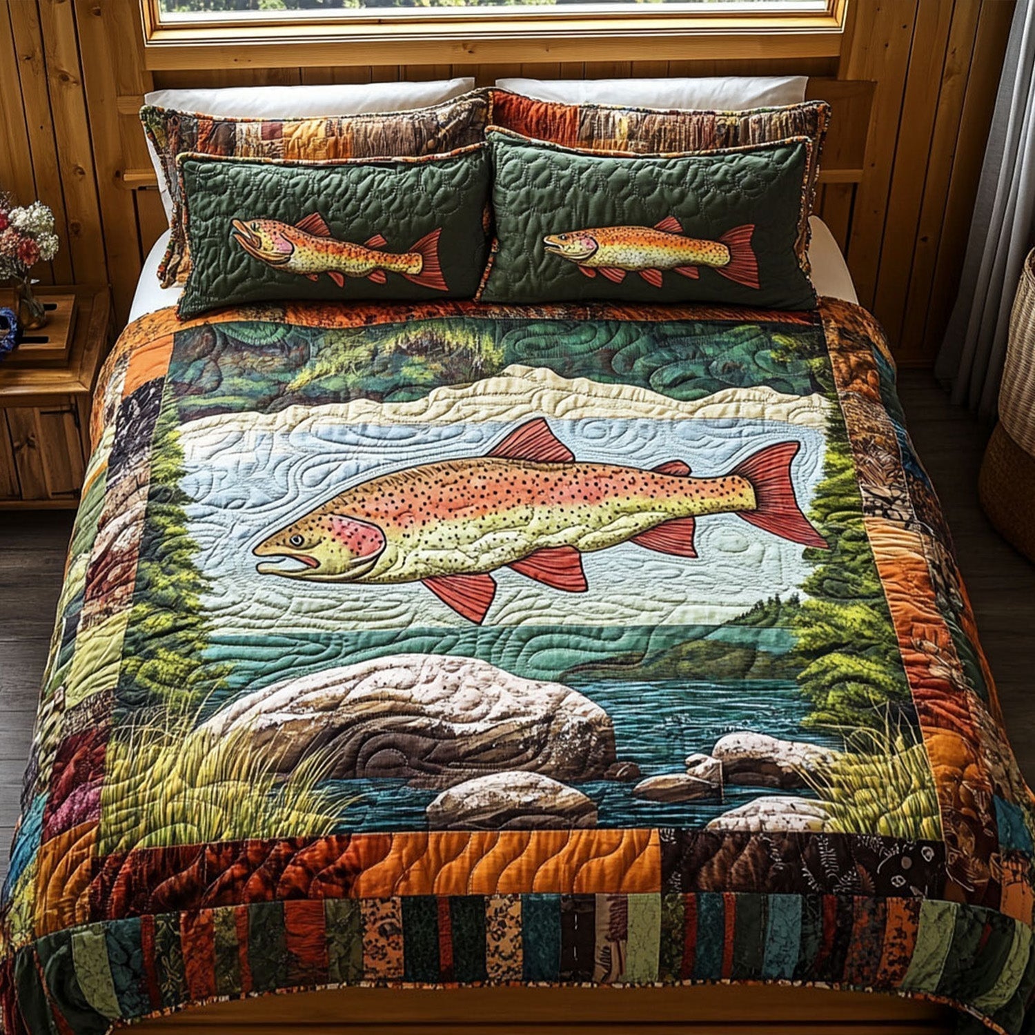 Caught In The Current Quilted Bedding Set Beach House Bedspread Set Gift For Beach Lovers