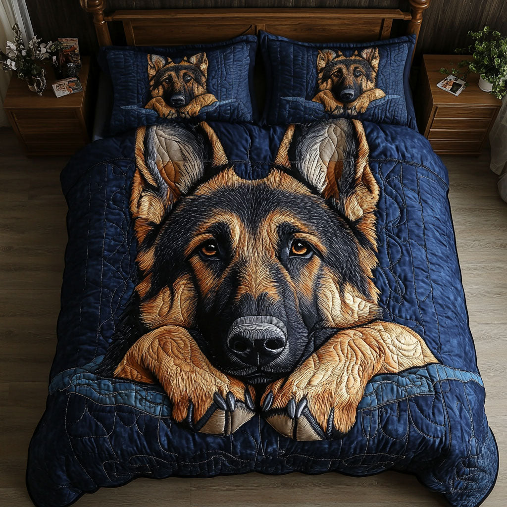 Midnight Stare Quilted Bedding Set Rustic Home Bedspread Set Gift