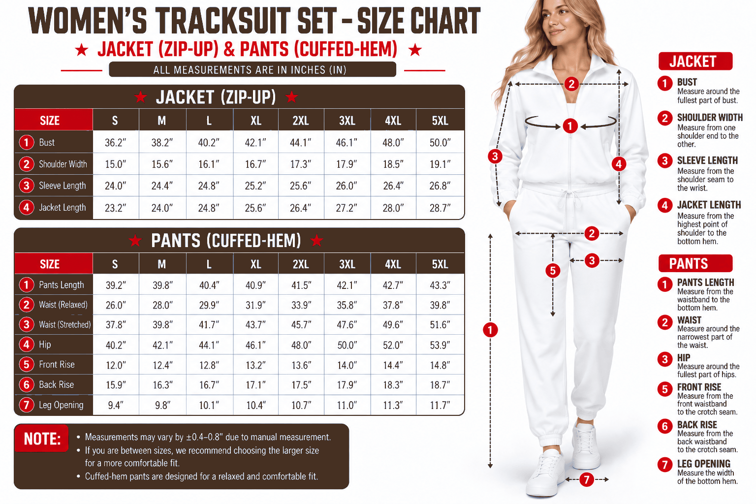 Louis Vuitton Women Long Set Size Chart