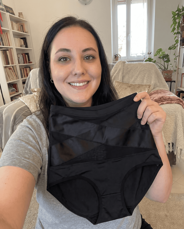 Sandra K., 38 mit ihrem ILONOU Shape-Slip