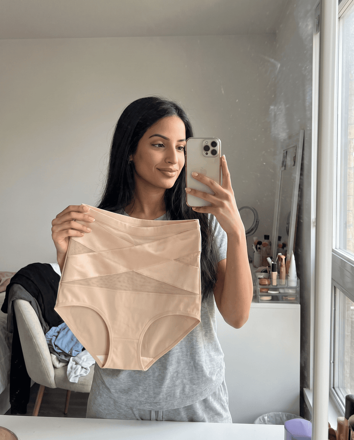Priya N., 30 mit ihrem ILONOU Shape-Slip