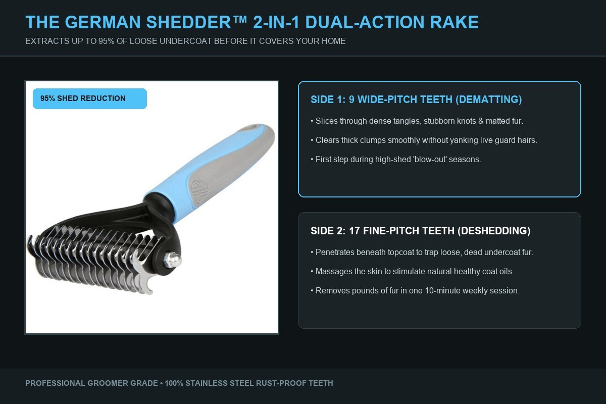 The German Shedder 2-in-1 Dual Action Architecture