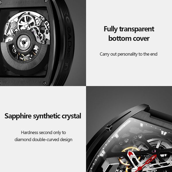CIGA DESIGN Z Series-DLC Automatic Mechanical Watch Black Crystal 