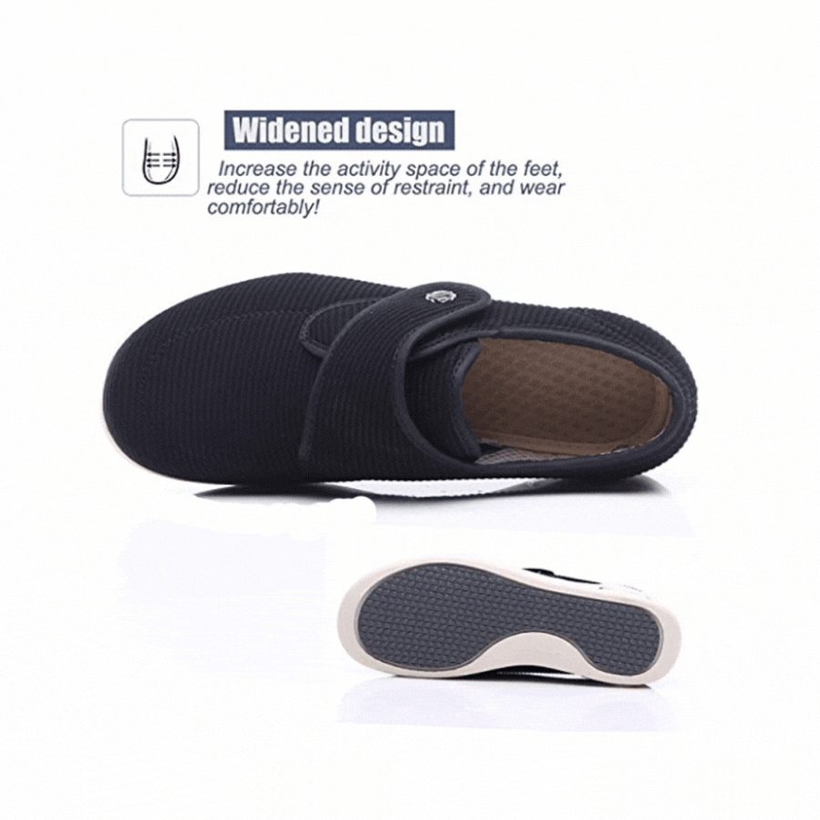 Wide Width Orthopedic Arch Support Diabetic Adjustable Velcro Shoes For ...