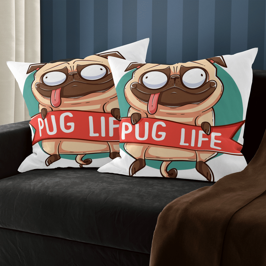 Pillow Case Cover for Pug Lovers